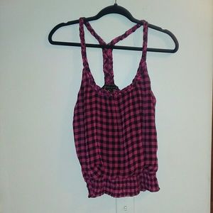 Grass Collection Pink Plad Shirt